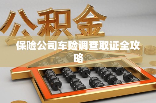 郎溪保险公司车险调查取证全攻略